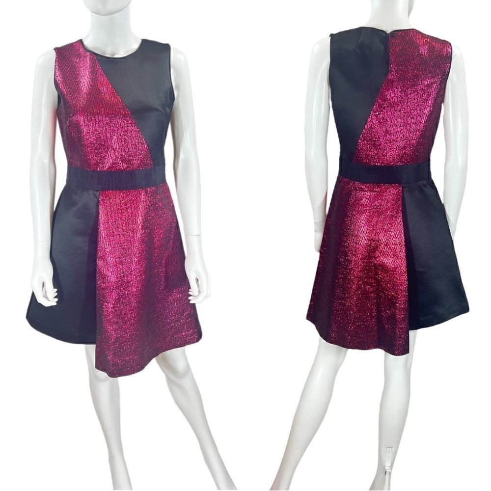 Milly Metallic asymmetrical Fuchsia Combo …